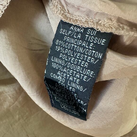 Anna Sui Anthropologie Dress Womens 6 Black Lace Mini Retro Dainty Whimsigoth - Picture 11 of 13